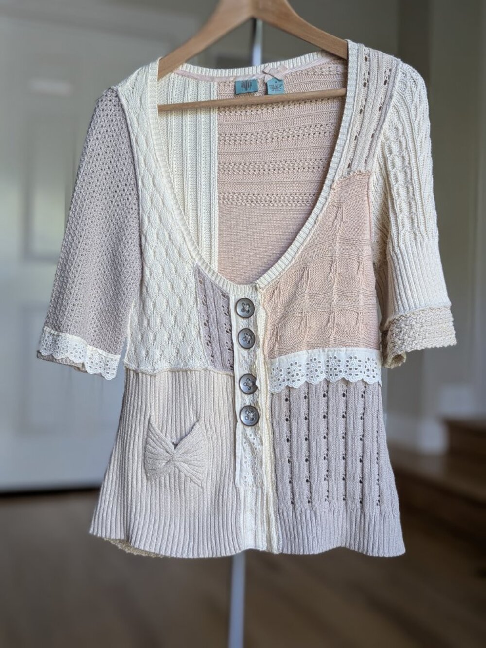 Anthropologie HWR Rare Crossword Boho Cardigan